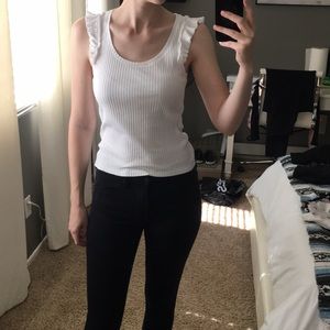 NWOT Zara Ruffle Sleeve Tank